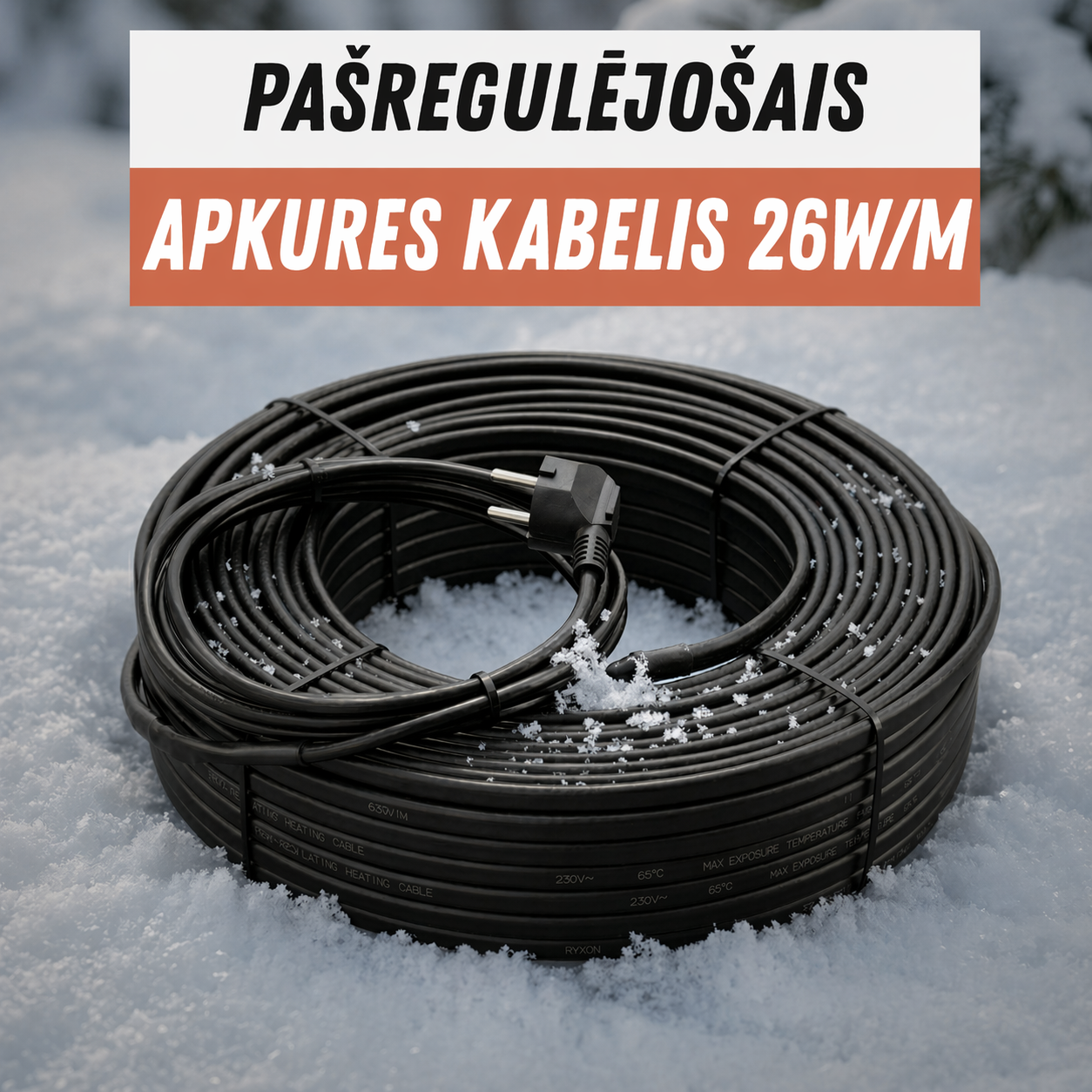 Salikts pašregulējošs apkures kabelis Ryxon